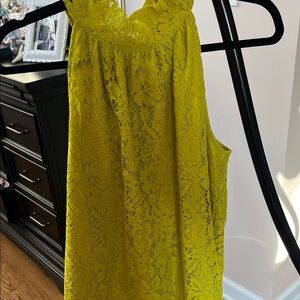 J. Crew Vibrant Yellow Lace Top